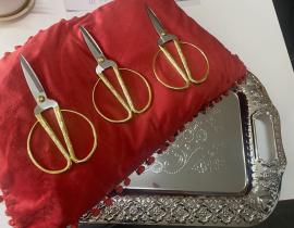 Комплект оборудования для церемонии открытия (комплект 3 ножниц подушка поднос, лента красная 4 м)